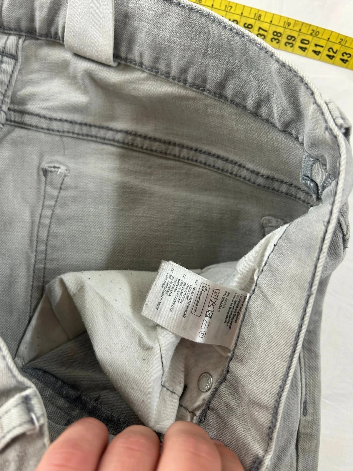 Witte grijze vintage slim fit lage taille H&M jeans – photo 13